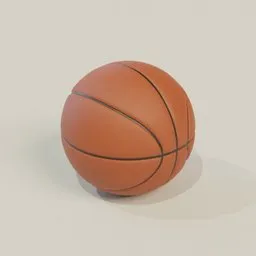 "Recreational basketball 3D model for Blender 3D - perfect for sport activities. Created by Karl Ballmer, this seamless game texture features a close up of a basketball ball on a white surface. Ideal as a video game asset or discord profile picture."