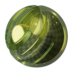 Transparent green-yellow plastic procedural