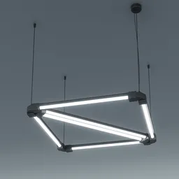 High-quality 3D model of an industrial-style ceiling lamp rendered in Blender, ideal for barber shop interiors.