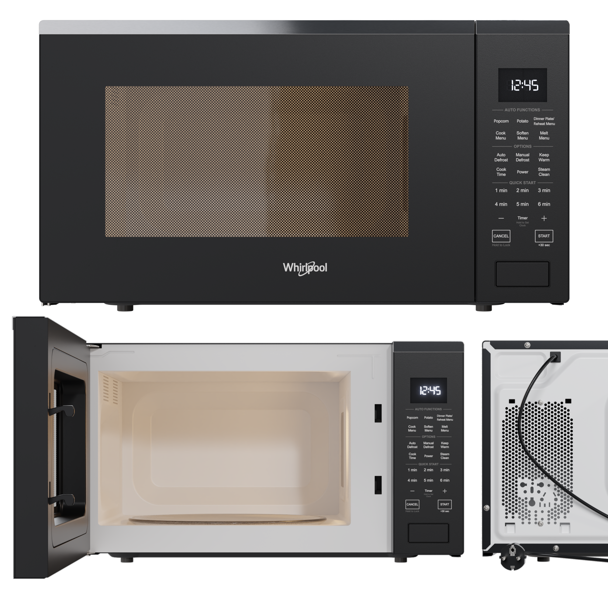 whirlpool microwave grill function