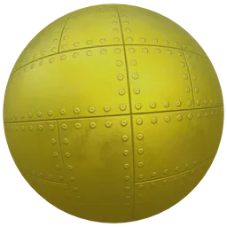 High-quality aged golden metal texture for PBR shading in 3D modeling and rendering, featuring realistic oxidation effects.