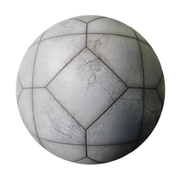 2K PBR concrete pavement texture featuring realistic cracks and displacement for 3D rendering in Blender and other applications.