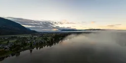 Aerial Twilight Fog Sunrise