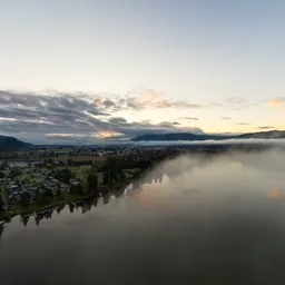 Aerial Twilight Fog Sunrise