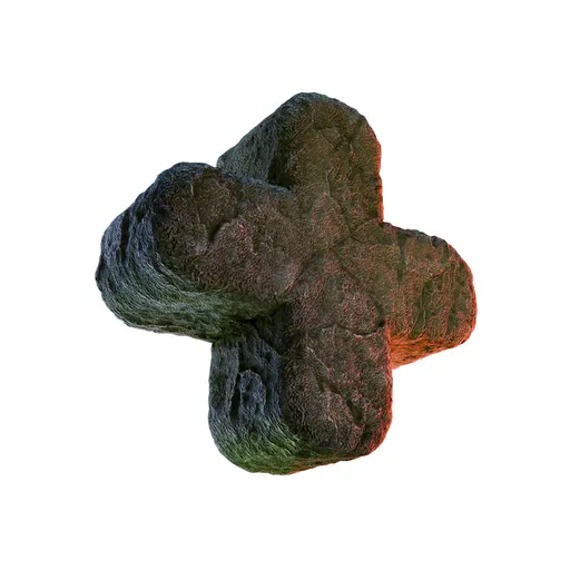 Plus Symbol Sign Stone Carved