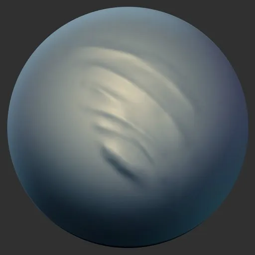 ER Fabric Brush 48 for 3D sculpting in Blender, creates realistic clothing wrinkles on 3D models.