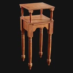 Tiered Wooden Bedside Washstand