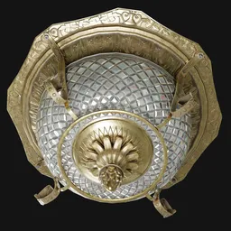 1910 Diamond-Cut Classical Ceiling Light