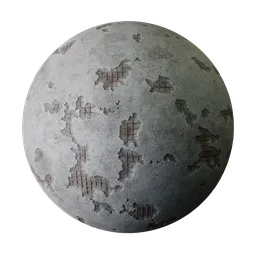 Damaged wall with reinforcement