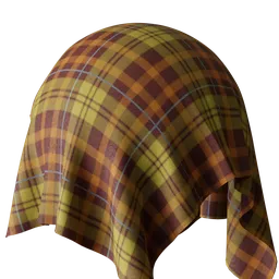 Orange And Red Tartan Fabric