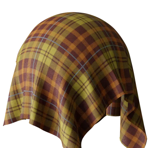 Orange And Red Tartan Fabric