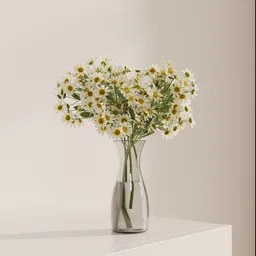 Fresh Daisy Glass Vase