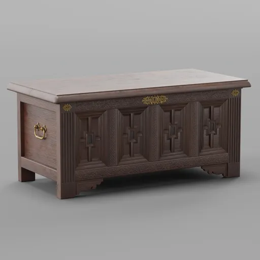 Dark low cabinet