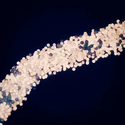 Curved Sphere Particle Stream Minimalist