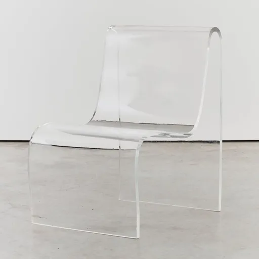 Curved Italian Lucite Chair