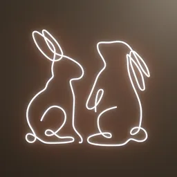 Rabbit Neon Sign LED