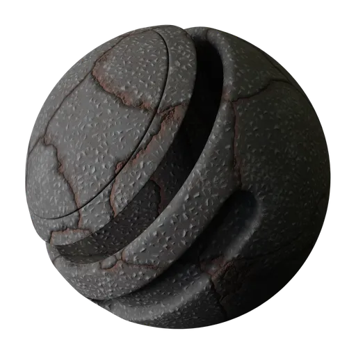 Procedural Cracked Dirty Asphalt