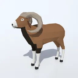 Low Poly Mouflon