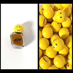 Smiley falling animation nail enamel