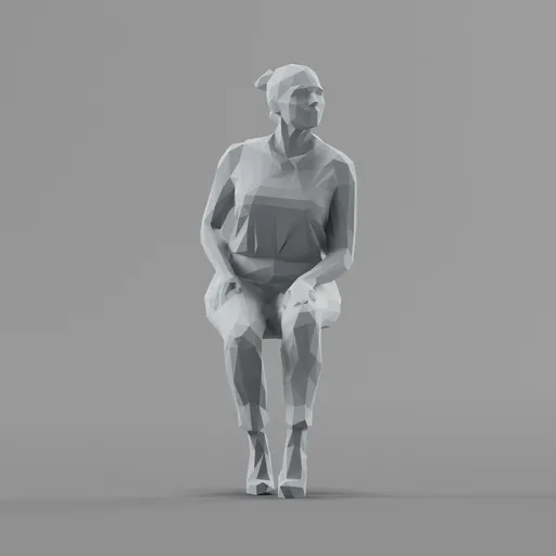 Lowpoly Female Sitting