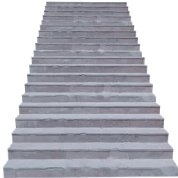 High-quality Blender 3D stone stair model with detailed textures and accurate quad mesh geometry.