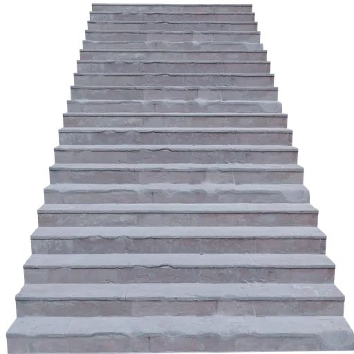 High-quality Blender 3D stone stair model with detailed textures and accurate quad mesh geometry.