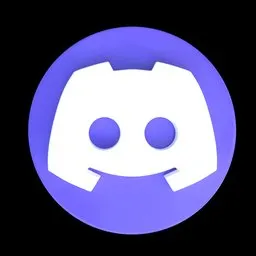 "Discord logo 3D model for Blender 3D with subdivision control, perfect for media and design projects. Official render featuring a white and purple button with a smiley face, Discord mod, and dark rainbow nimbus. Created by Kloworks, support their Patreon for more free 3D assets."