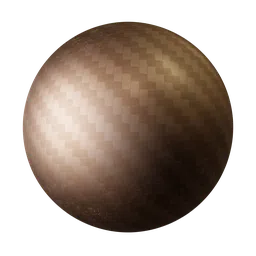 High-resolution PBR Crosshatched Copper material with intricate geometric pattern for 3D Blender rendering.
