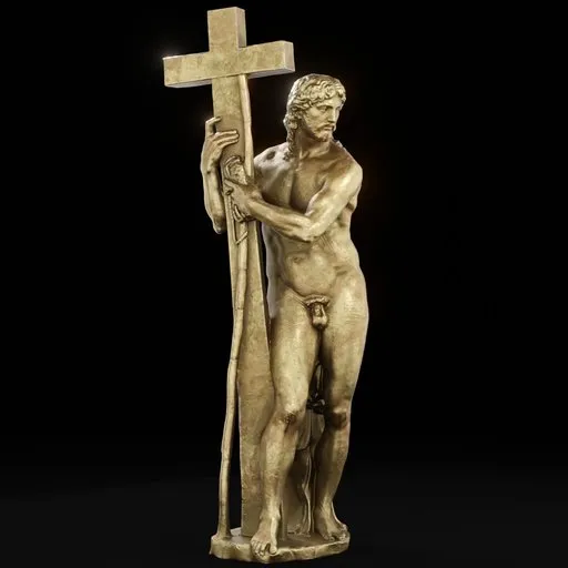 statue of Brass Risen Christ