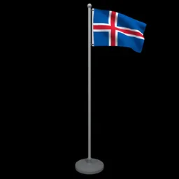 Animated Flag of Iceland