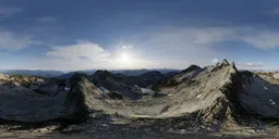 Sunny Sky Mountain Landscape