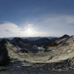 Sunny Sky Mountain Landscape