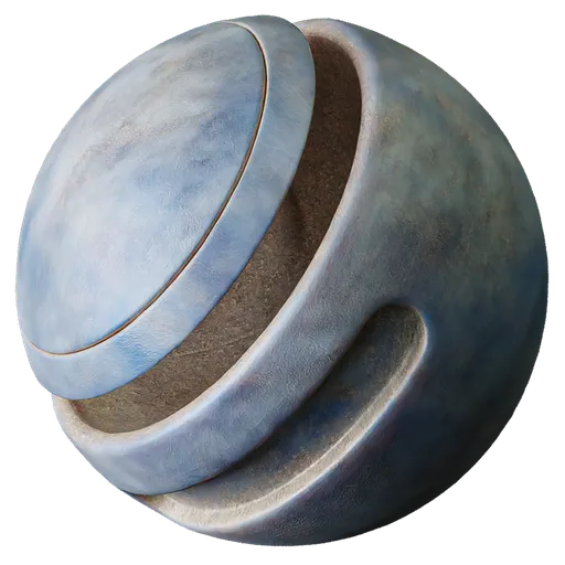 Plaster Faded Blue Paint