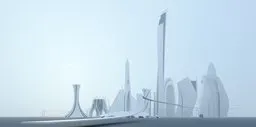 Sci-Fi Central City Scape