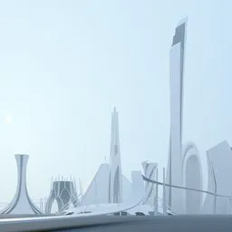 Sci-Fi Central City Scape