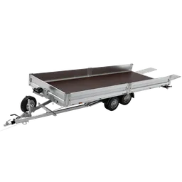 Detailed 3D model of a long cargo trailer suitable for Blender rendering and industrial simulations.