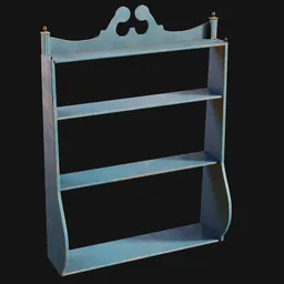 1800s Federal Style Wall Shelf Painted