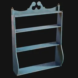 1800s Federal Style Wall Shelf Painted