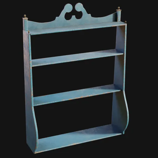 1800s Federal Style Wall Shelf Painted