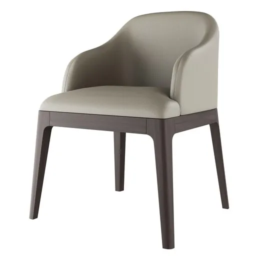 High-quality 3D model of a modern armchair, compatible with Blender, ideal for professional architectural rendering.