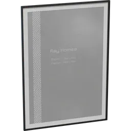 Detailed 3D model of a modern picture frame for Blender rendering, featuring a sleek design with textured borders.