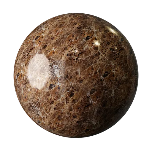 2K PBR marble stone texture for Blender 3D, high-quality non-displacement material for realistic rendering.