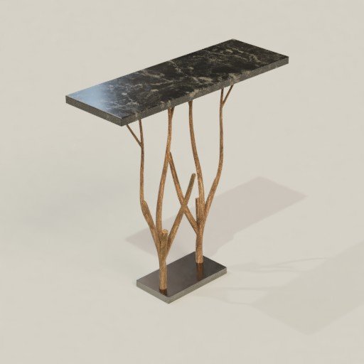 Console table tree style Consoles models BlenderKit