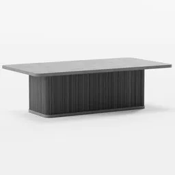 "Handcrafted Stockholm coffee table in sleek black design, perfect for living room décor. 3D model created in Blender 3D software."