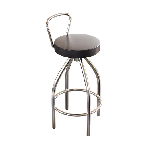 Sophisticated 3D model of a modern Artois stool with a sleek metal frame and padded seat, compatible with Blender.