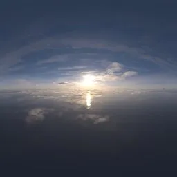 Aerial Clouds Sunny Landscape