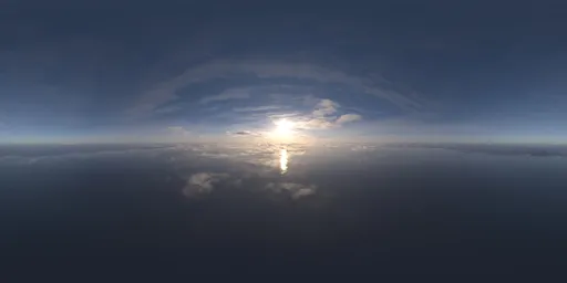 Aerial Clouds Sunny Landscape