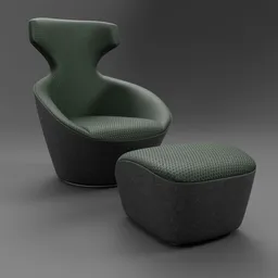 Edito lounge pivoting armchair