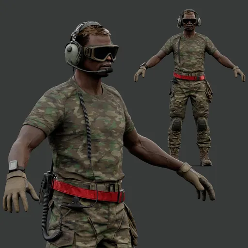 Rigged Tactical Infantry Soldier