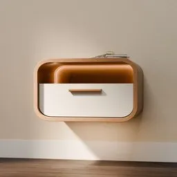 Japandi Floating Nightstand small